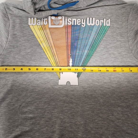 Walt Disney World Rainbow Castle Cropped Hi-Low Hoodie Women's Size Small - Picture 6 of 7